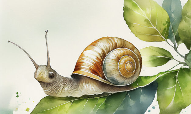 Das Geräusch einer Schnecke beim Essen